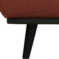 Moderner Stoffhocker Boucle in Rotbraun - Anizia