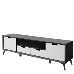 Moderner TV Unterschrank in Weiß & Grau - Vadids