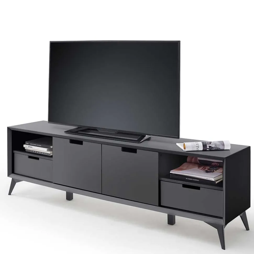 Moderner TV Unterschrank in Weiß & Grau - Vadids