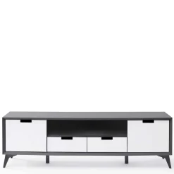 Moderner TV Unterschrank in Weiß & Grau - Vadids