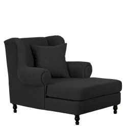 Moderner XXL Ohrensessel in Schwarz - Halolas