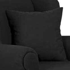 Moderner XXL Ohrensessel in Schwarz - Halolas