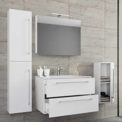 Modernes Badezimmer in Weiß - Ipsum (vierteilig)