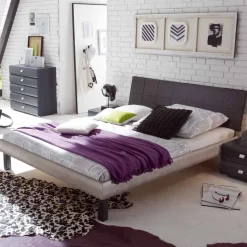 Modernes Bett Concista in Beton-Optik