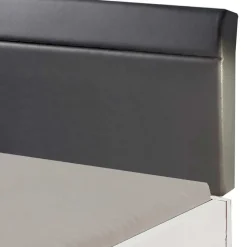 Modernes Bett in Weiß mit Dunkelgrau - Oledra