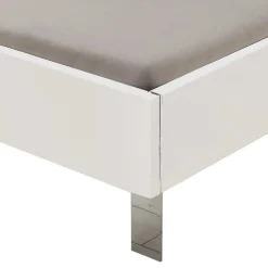 Modernes Bett in Weiß mit Dunkelgrau - Oledra