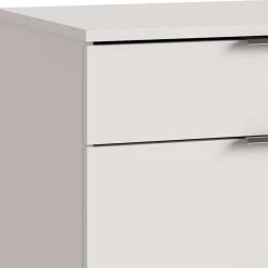 Modernes Bett in Weiß mit Dunkelgrau - Oledra