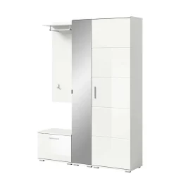 Modernes Garderobenset in Weiß - Rugova I