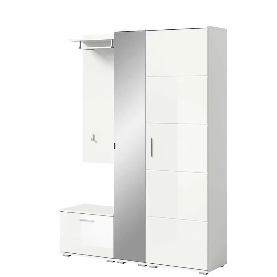 Modernes Garderobenset in Weiß - Rugova I