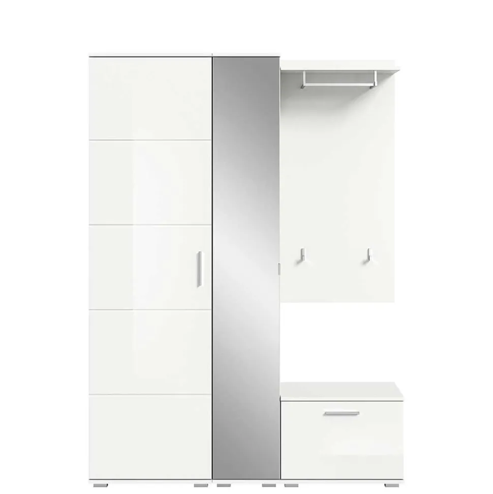 Modernes Garderobenset in Weiß - Rugova I