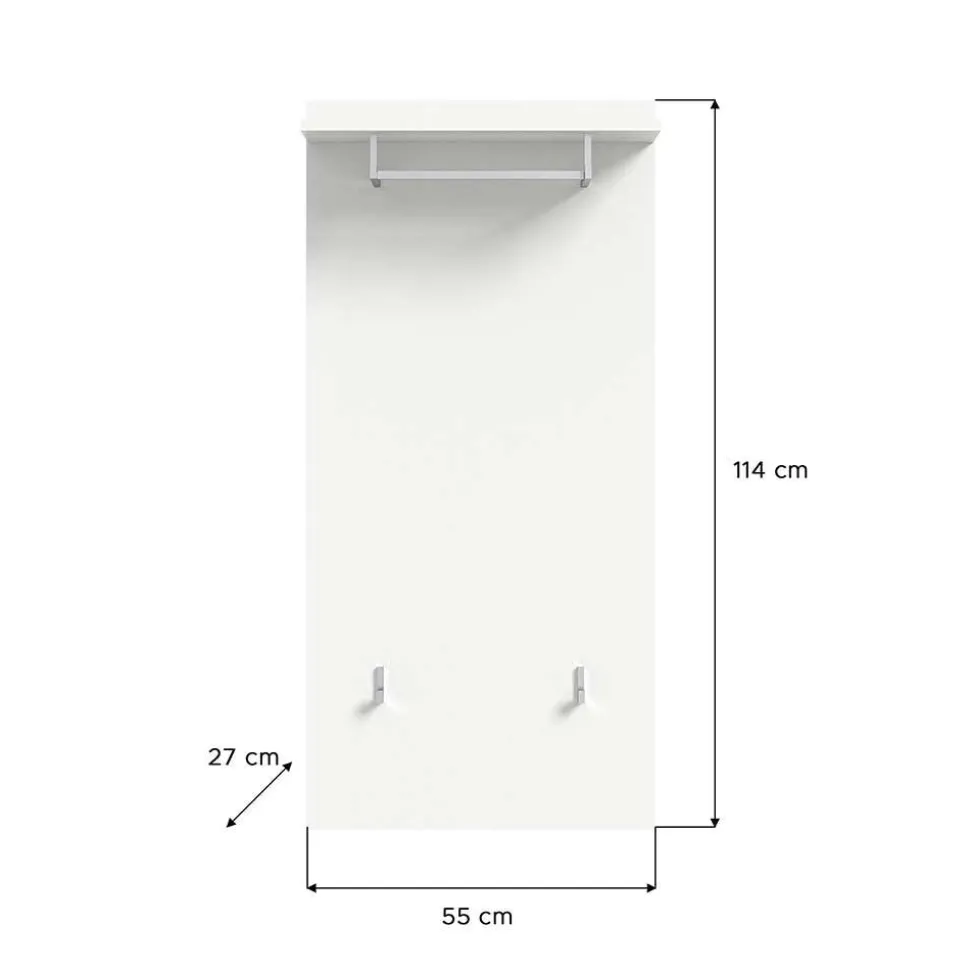 Modernes Garderobenset in Weiß - Rugova I