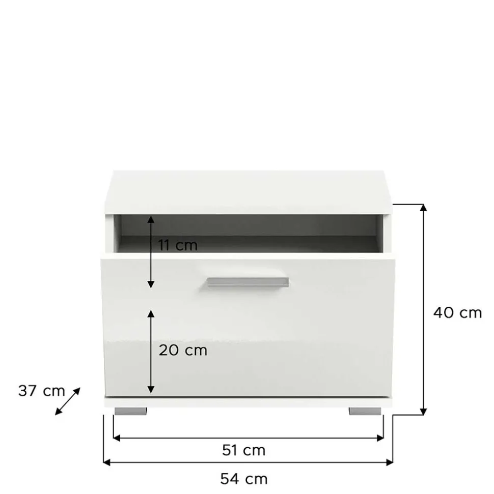 Modernes Garderobenset in Weiß - Rugova I