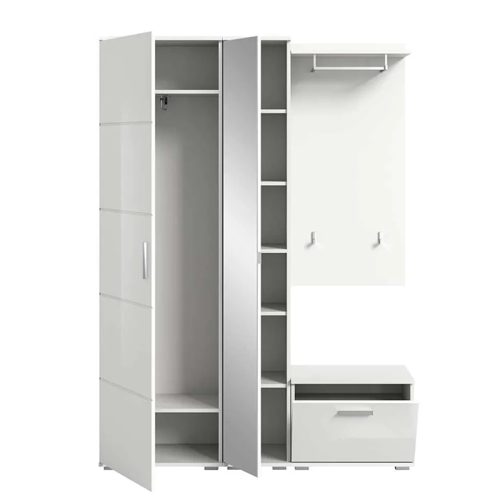 Modernes Garderobenset in Weiß - Rugova I