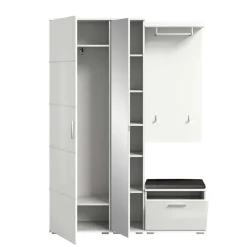 Modernes Garderobenset in Weiß - Rugova I