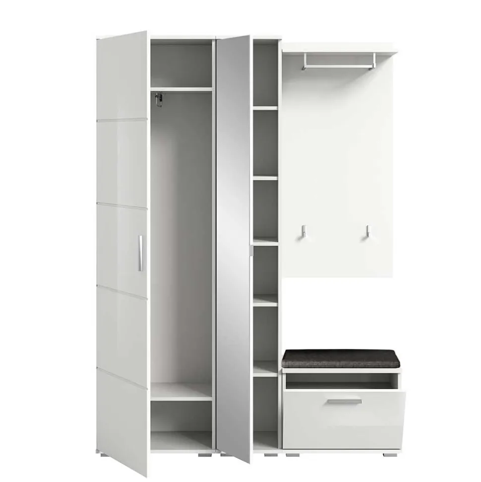Modernes Garderobenset in Weiß - Rugova I