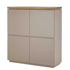 Modernes Highboard in Taupe & Akazie - Anja