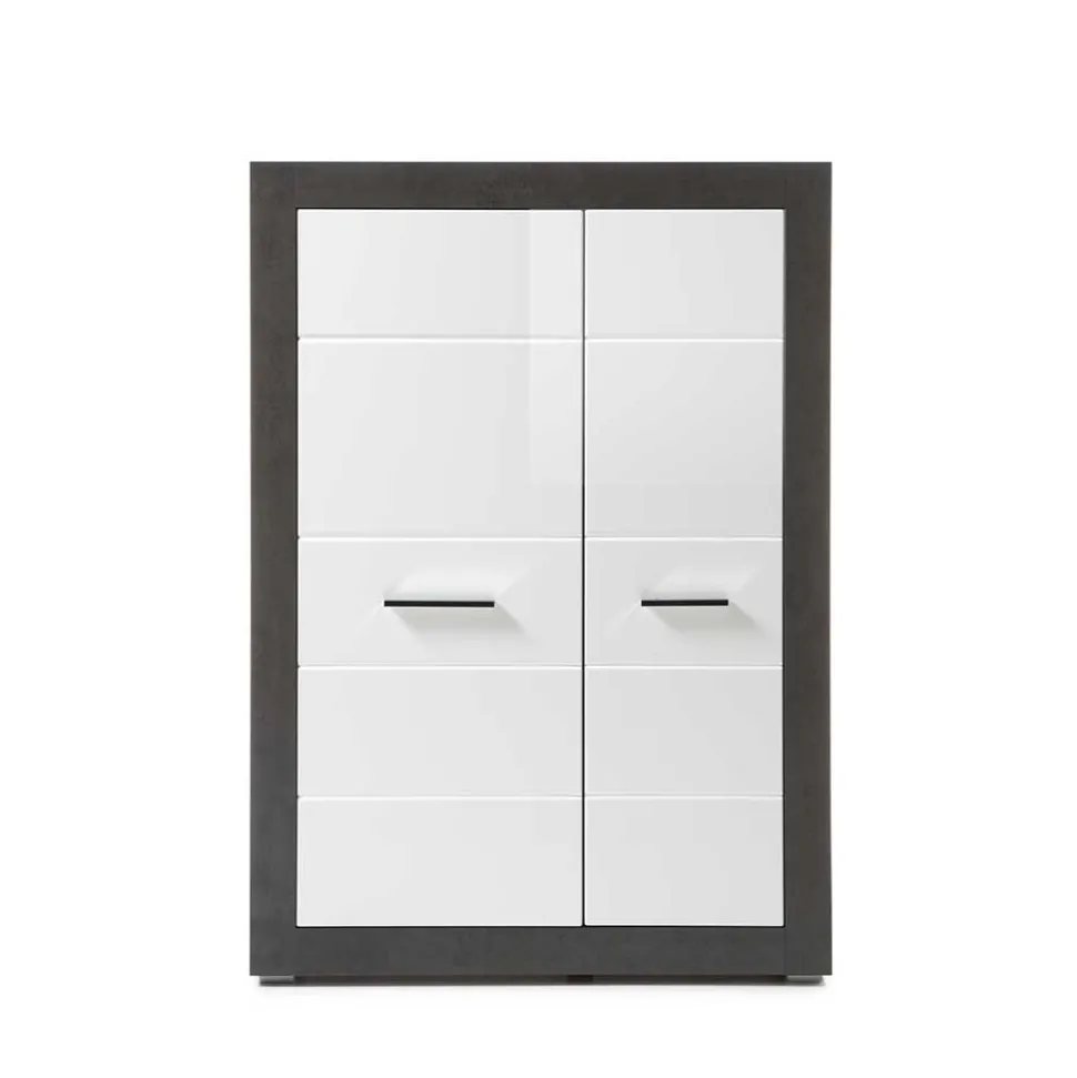 Modernes Hochglanz Highboard mit 2 Türen - Istensa I
