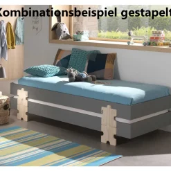 Modernes Kinderbett mit Füßen im Puzzle Design - Carisma