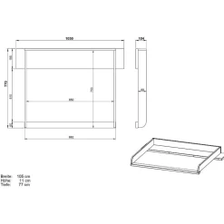 Modernes Kinderzimmer in Grau - Suzanas (dreiteilig)