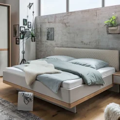 Modernes Kunstlederbett in Beige - Crascanu