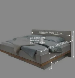 Modernes Kunstlederbett in Beige - Crascanu