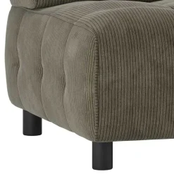 Modernes Modulsofa Ecke in Blassgrün Cord - Praggio