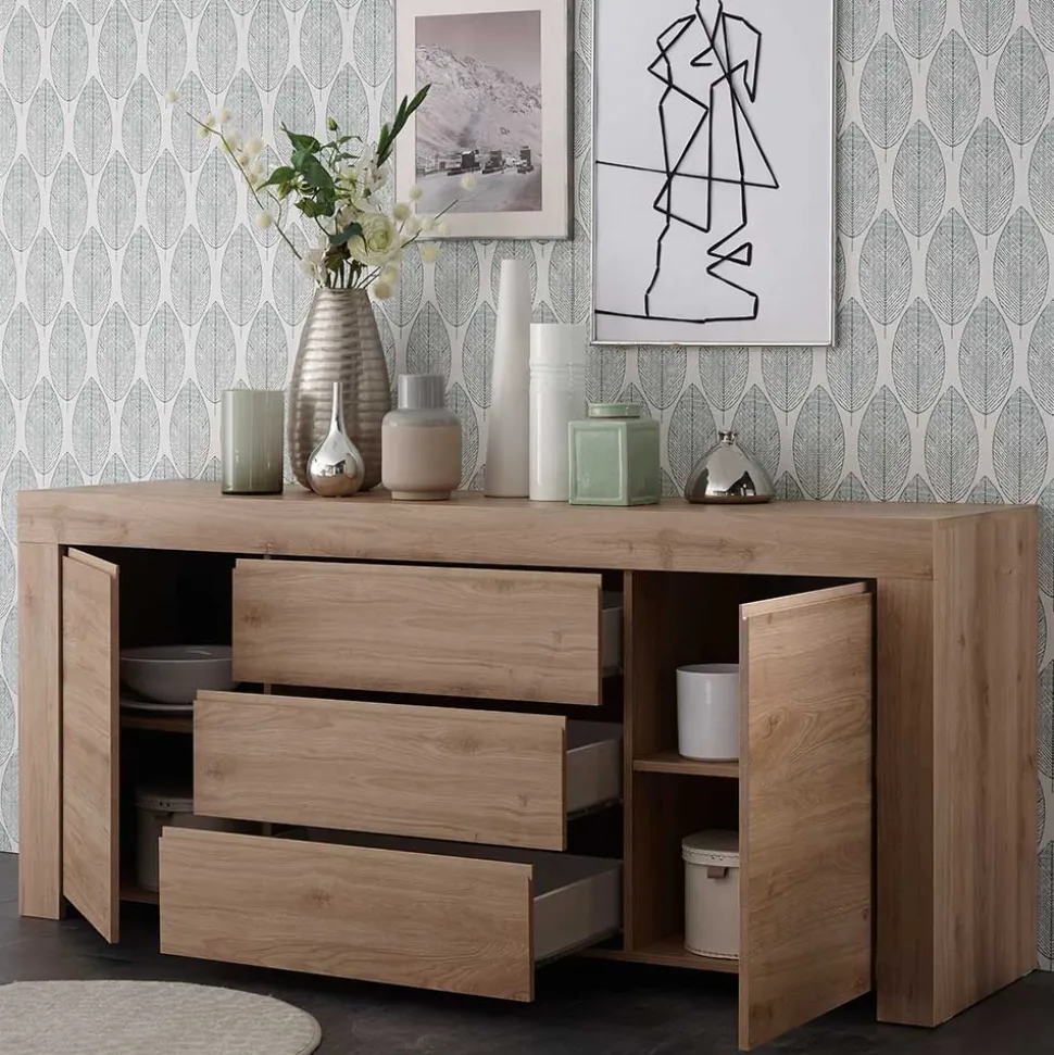 Modernes Sideboard in Holznachbildung Eiche - Karika I
