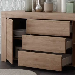 Modernes Sideboard in Holznachbildung Eiche - Karika I