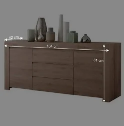 Modernes Sideboard in Holznachbildung Eiche - Karika I