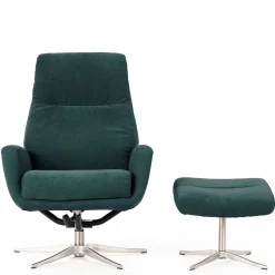 Modernes TV Sessel Set mit Fußhocker - Trapani (zweiteilig)