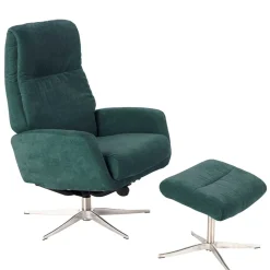 Modernes TV Sessel Set mit Fußhocker - Trapani (zweiteilig)