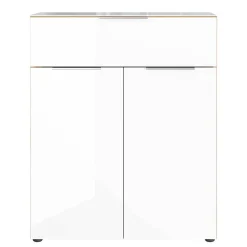 Modernes Vertiko in Weiß & Wildeiche - Duclia