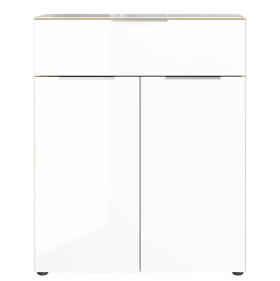 Modernes Vertiko in Weiß & Wildeiche - Duclia