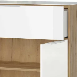 Modernes Vertiko in Weiß & Wildeiche - Duclia