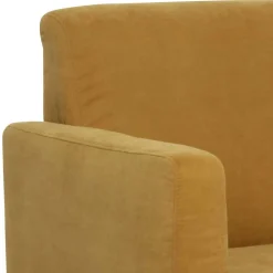 Modern-kantiger Sessel in Gelb und Buche - Crasting