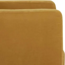 Modern-kantiger Sessel in Gelb und Buche - Crasting