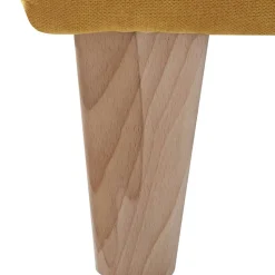 Modern-kantiger Sessel in Gelb und Buche - Crasting