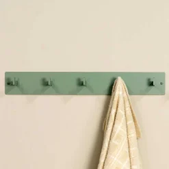 Modern-minimalistische Wandgarderobe in Graugrün - Mecia