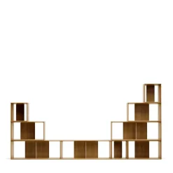 Modulares Standregal in Eiche Furnier - Hero (neunteilig)