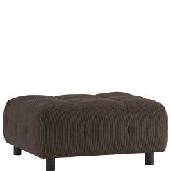 Modulcouch Polsterhocker in Graubraun Cord - Vita