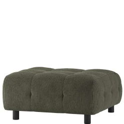 Modulsofa Hocker in Blassgrün Cord - Praggio