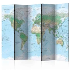 Motiv Sichtschutz Topographische Weltkarte - Lurymia