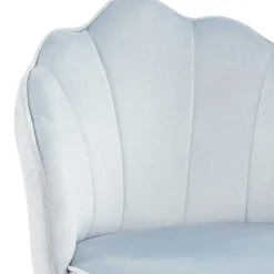 Muschel Barstühle in Hellgrau & Gold - Locceri (2er Set)