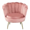 Muschel Loungesessel in Rosa & Gold - Intiatos