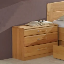 Nachtkommode Bordeaux aus Erle (2er Set)