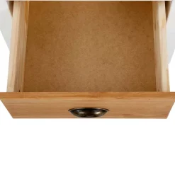 Nachtkommode im Landhaus Look mit Metallgriffen - Xasimir