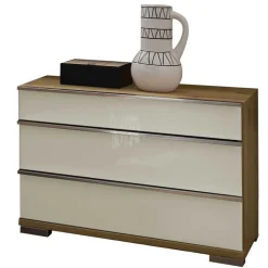 Nachtkommode in Beige Glas - Lesegano