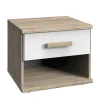 Nachtkommode in Eiche San Remo & Weiß - Folio