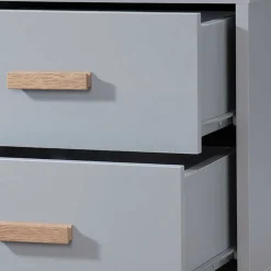 Nachtkommode in Grau mit Eiche - Caldaro