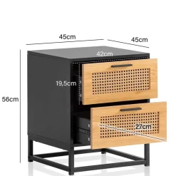 Nachtkommode in Natur und Schwarz - Around